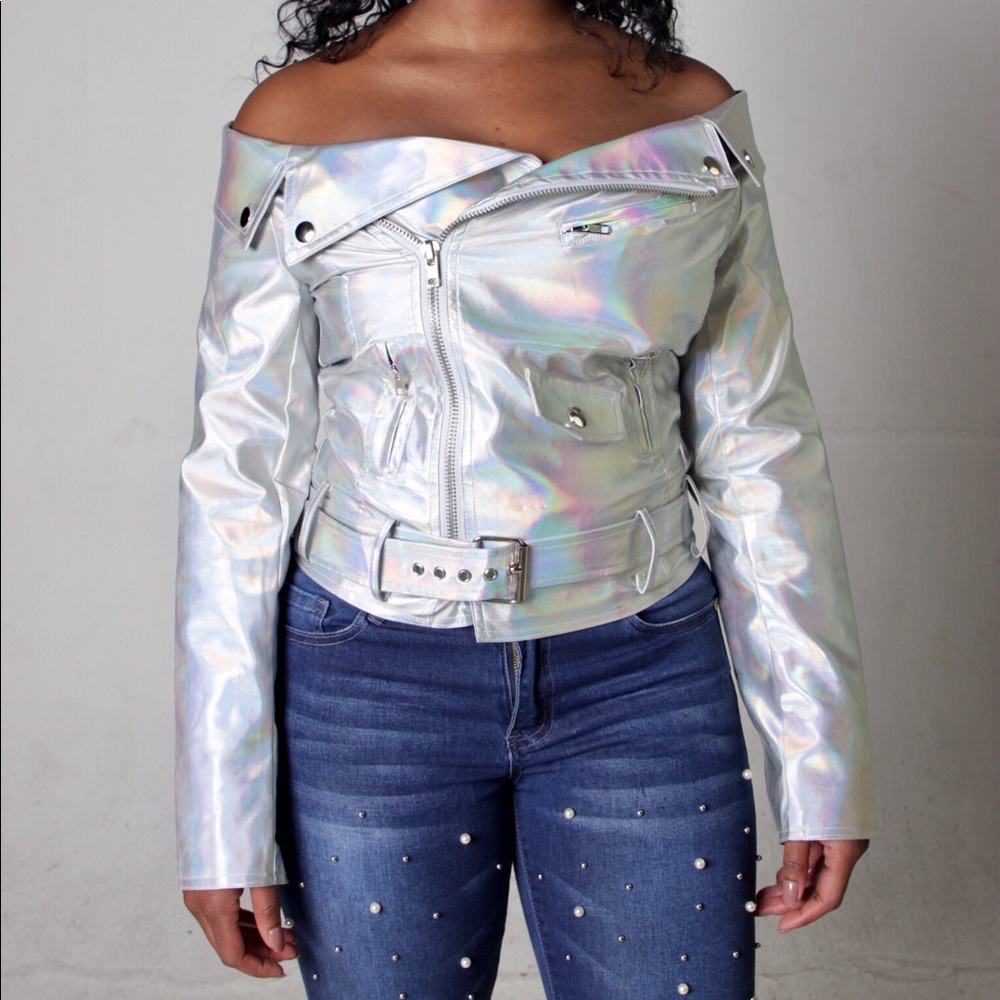 Metallic Moto-Jacket